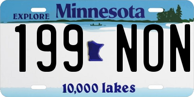 MN license plate 199NON