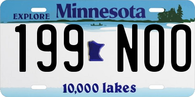 MN license plate 199NOO