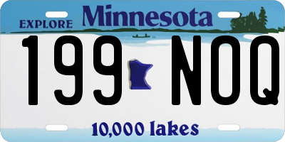 MN license plate 199NOQ
