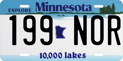 MN license plate 199NOR