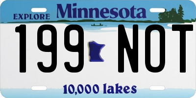 MN license plate 199NOT