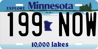 MN license plate 199NOW