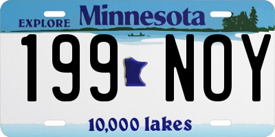 MN license plate 199NOY
