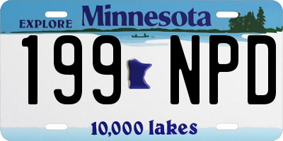 MN license plate 199NPD