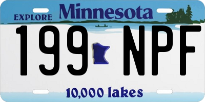 MN license plate 199NPF