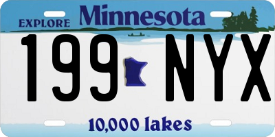 MN license plate 199NYX