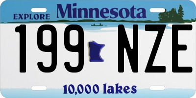 MN license plate 199NZE
