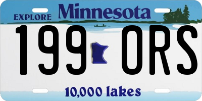 MN license plate 199ORS
