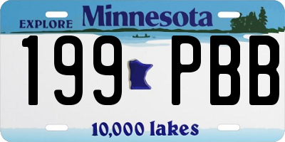 MN license plate 199PBB