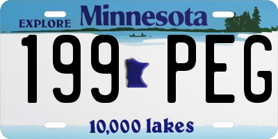 MN license plate 199PEG