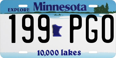 MN license plate 199PGO