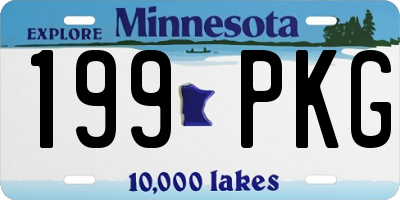 MN license plate 199PKG