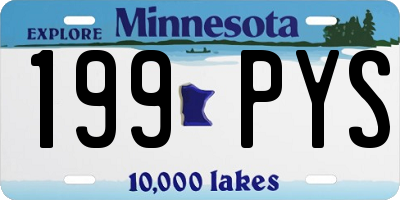MN license plate 199PYS