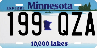 MN license plate 199QZA