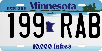 MN license plate 199RAB