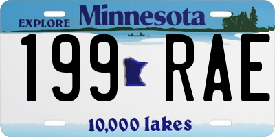 MN license plate 199RAE