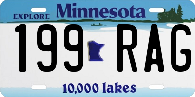 MN license plate 199RAG