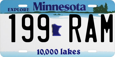 MN license plate 199RAM