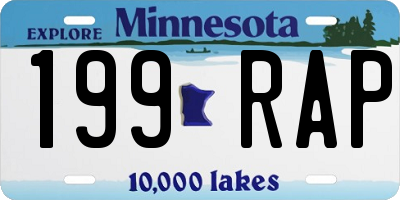 MN license plate 199RAP