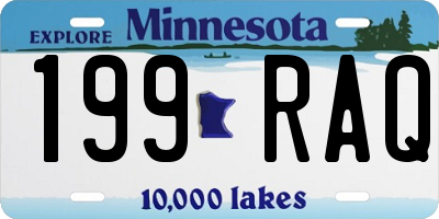 MN license plate 199RAQ