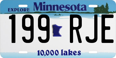 MN license plate 199RJE