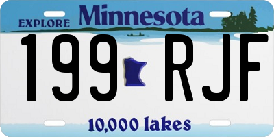 MN license plate 199RJF