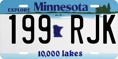 MN license plate 199RJK