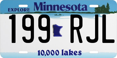 MN license plate 199RJL