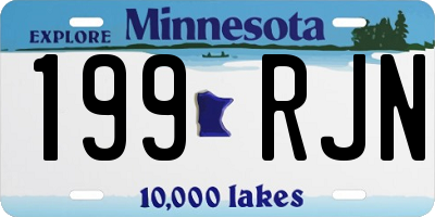 MN license plate 199RJN