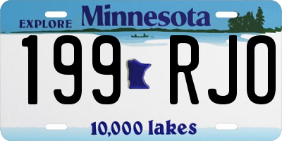MN license plate 199RJO