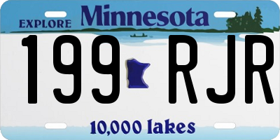 MN license plate 199RJR