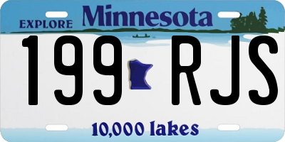 MN license plate 199RJS