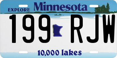 MN license plate 199RJW