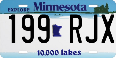 MN license plate 199RJX
