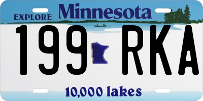 MN license plate 199RKA