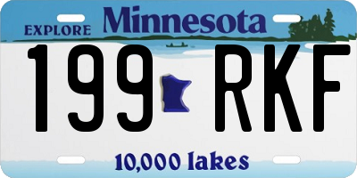 MN license plate 199RKF
