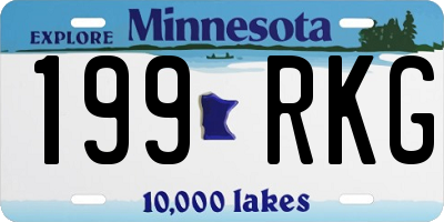 MN license plate 199RKG