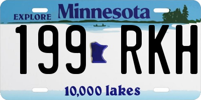 MN license plate 199RKH