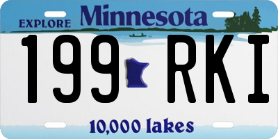 MN license plate 199RKI