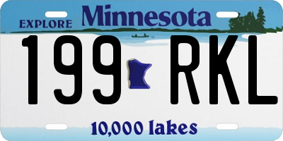 MN license plate 199RKL