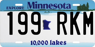 MN license plate 199RKM