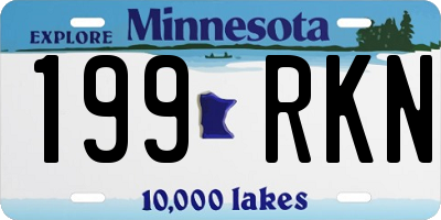 MN license plate 199RKN
