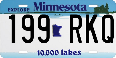 MN license plate 199RKQ