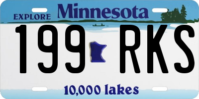 MN license plate 199RKS