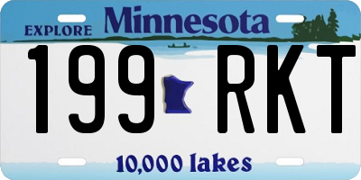 MN license plate 199RKT