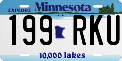 MN license plate 199RKU