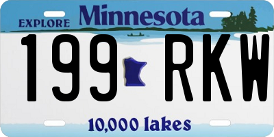 MN license plate 199RKW