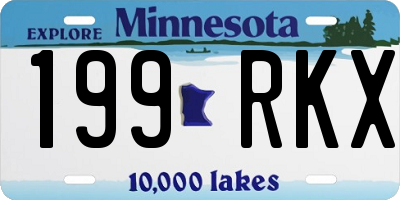 MN license plate 199RKX