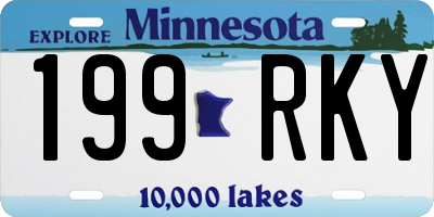 MN license plate 199RKY