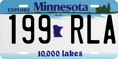 MN license plate 199RLA